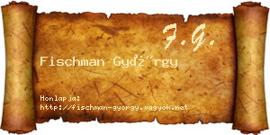 Fischman György névjegykártya